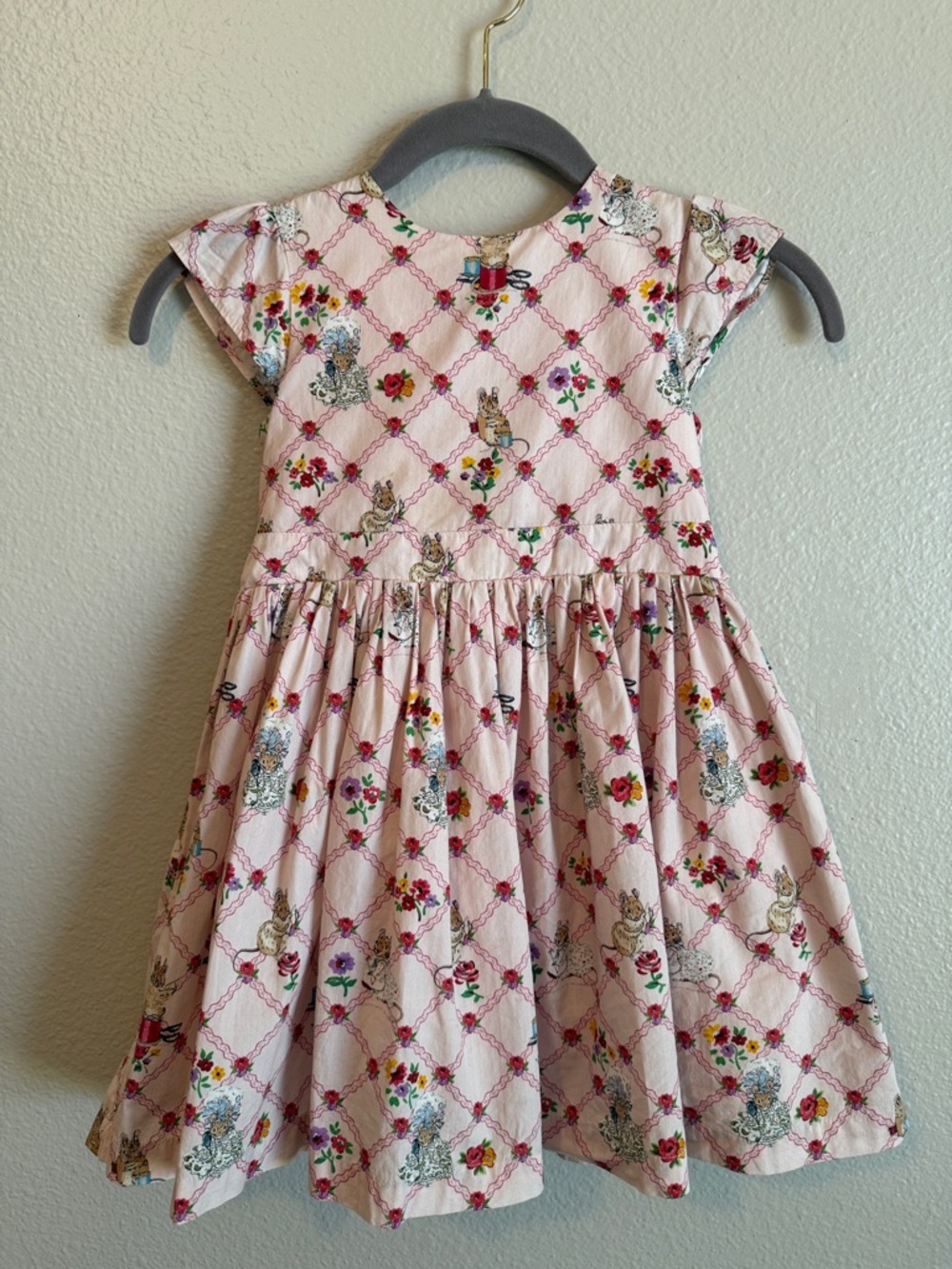 Cath Kids Peter Rabbit 3-4Y Pink Floral Dress Cottagecore Birthday Tea Party